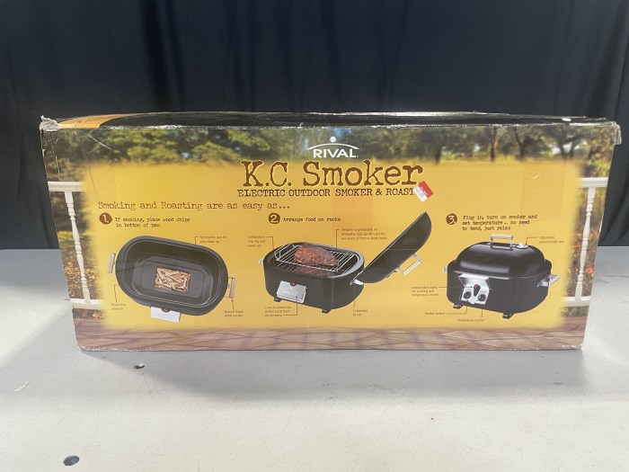 Rival K.C. Smoker Electric Outdoor Smoker and Roaster for sale
