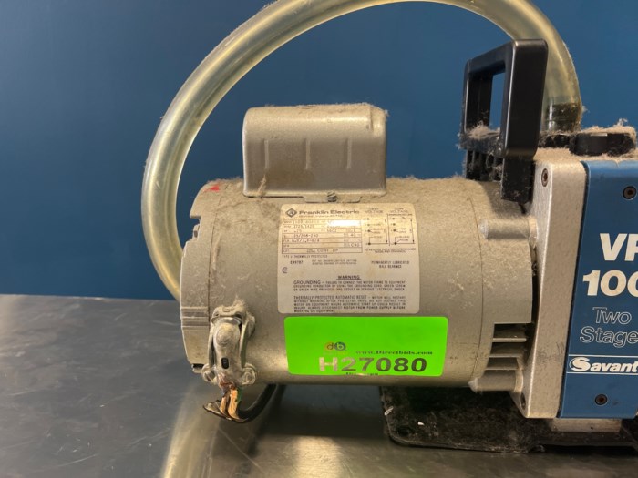 Savant VP 100 Two Stage Vacuum Pump w/ Frank Electric 1/2 HP Motor for sale