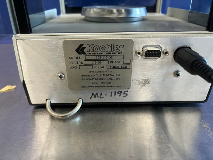 Scientech Koehler Analytical Lab Electronic Balance Scale SA 120 (Lot ...