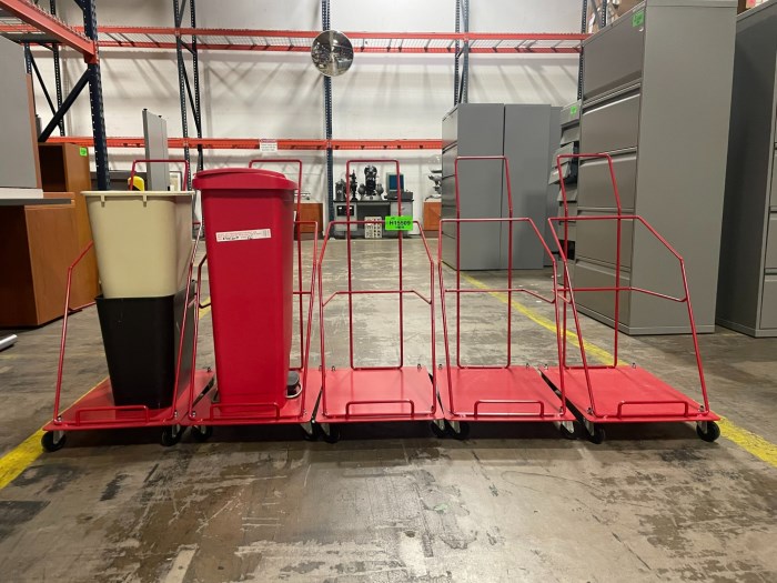 Sharps Container Carts with Trash Cans*Lot of 5* for sale