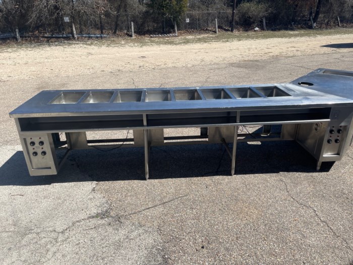 Stainless Steel Buffet Style Warming Station w/ Wells Warming Drawers