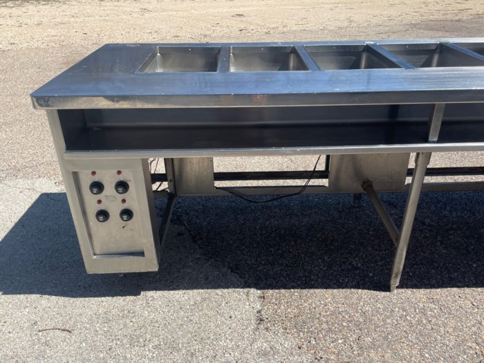 Stainless Steel Buffet Style Warming Station w/ Wells Warming Drawers
