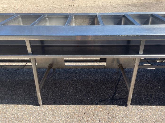 Stainless Steel Buffet Style Warming Station w/ Wells Warming Drawers