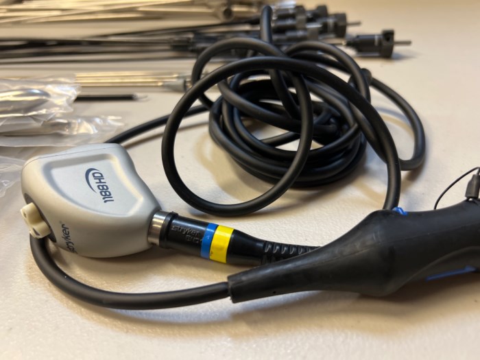 Sterilization tray will with Stryker endoscopy equipment and 1188HD