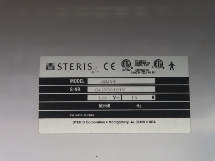 Steris QDJ04 Amsco Warming for sale