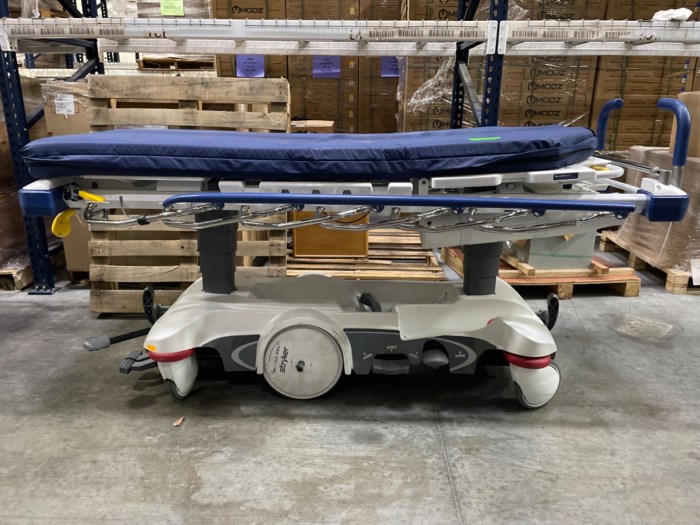 Stryker 1115 Big Wheel Stretcher w/ BackSmart Lift Assist Backrest for sale