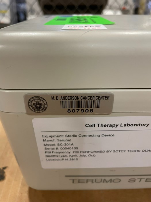 Terumo Sterile Tubing Welder Model SC201A for sale