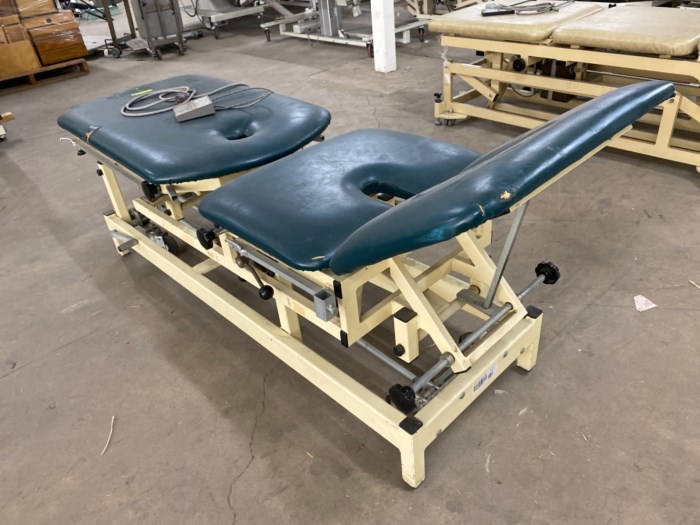 Three sections Physical Therapy Hi Lo Treatment Table by med ortho for sale