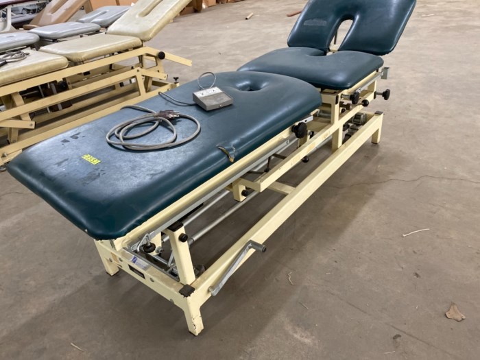 Three sections Physical Therapy Hi Lo Treatment Table by med ortho for sale