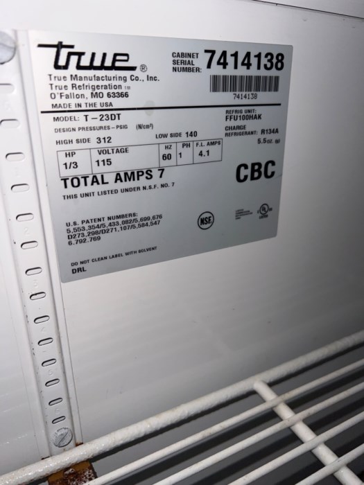 True refrigerator freezer combo for sale