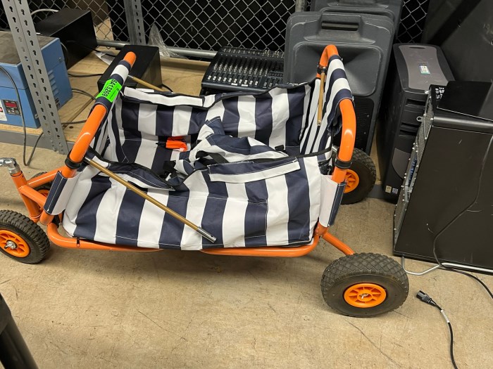 Two Folding Rolling Carts for sale