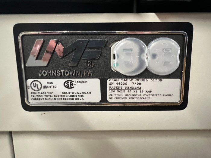 UMF 5150X Exam Table for sale