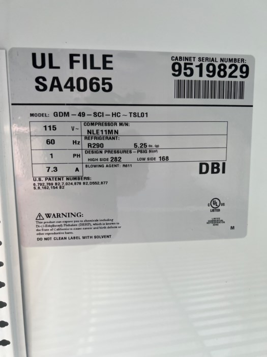 VWR GDM49SCIHCTSL01 Dual Glass Doors Laboratory Refrigerator for sale