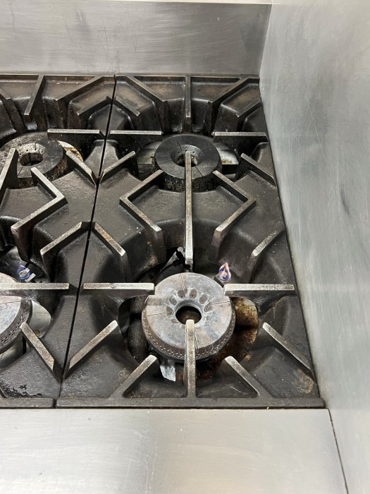 Wolf Brand Industrial Six Burner Stove w/ Understorage for sale
