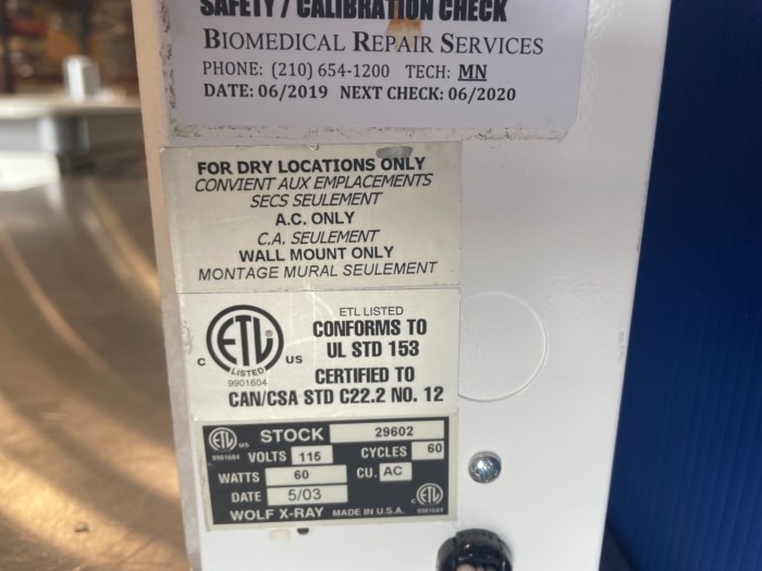 Wolf XRay Light Box for sale